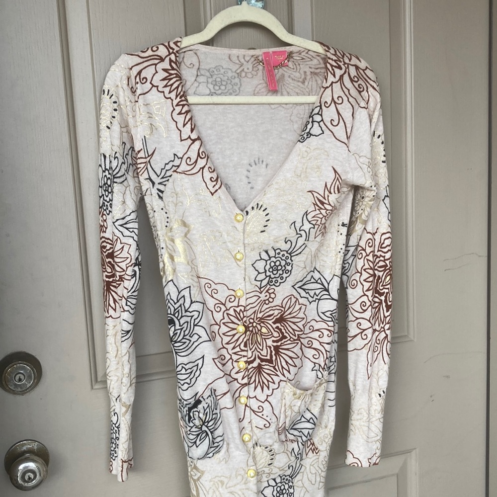 Charlotte women’s long sleeve sweater button down blouse